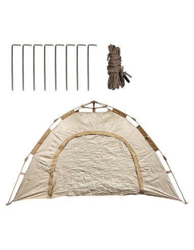 Carpa portátil WiseLife para 2 personas 213x182 cm beige