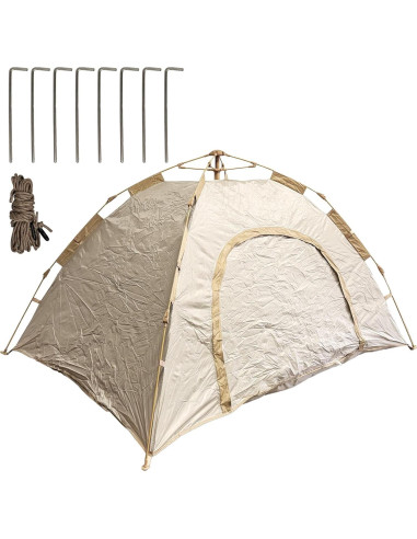 Carpa portátil WiseLife para 2 personas 213x182 cm beige