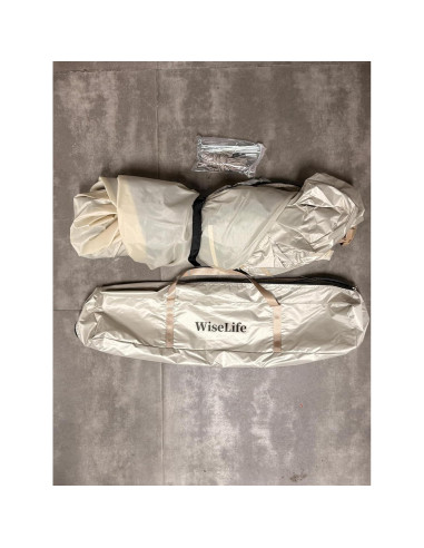 Carpa portátil WiseLife para 2 personas 213x182 cm beige