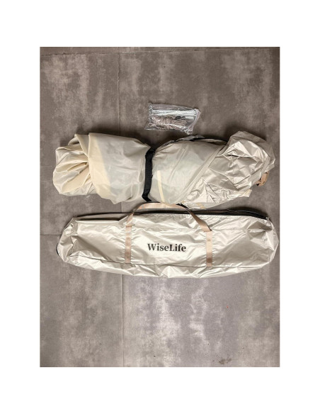 Carpa portátil WiseLife para 2 personas 213x182 cm beige