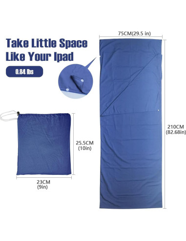 Forro de Saco de Dormir JASKFG SBL-2 Ligero 210x75cm Gris