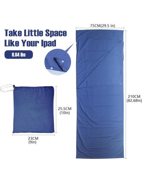 Forro de Saco de Dormir JASKFG SBL-2 Ligero 210x75cm Gris