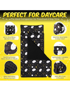 Colchoneta para Niños PRISTIVIO Enrollable con Almohada y Manta 2
