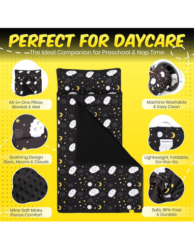 Colchoneta para Niños PRISTIVIO Enrollable con Almohada y Manta