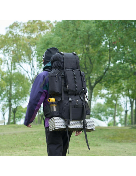 Mochila de Senderismo Amazon Basics 75L con Cubierta de Lluvia