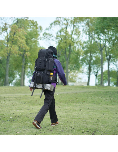 Mochila de Senderismo Amazon Basics 75L con Cubierta de Lluvia