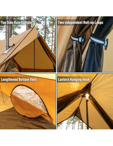 Carpa de Camping POMOLY CHALET 70 Pro para 2-3 Personas