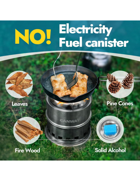 Cafetera Percoladora y Estufa de Camping CANWAY 9 Tazas Acero Inoxidable