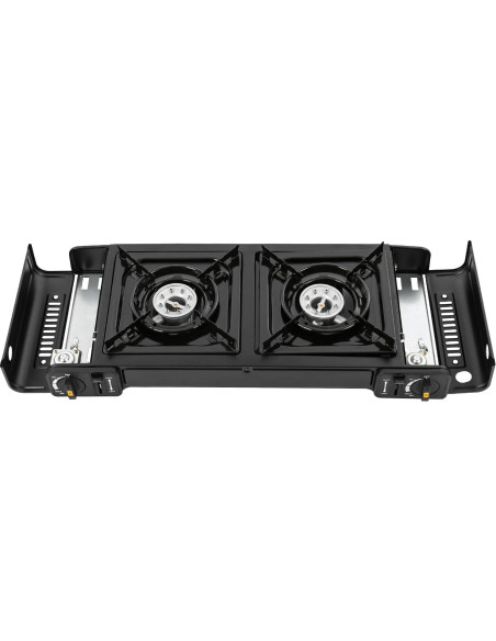 Estufa de Camping Portátil Poggyyi 2 Quemadores Butano 64x27.8cm
