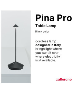 Lámpara de Mesa Pina Pro Zafferano Recargable IP54 29 cm 2
