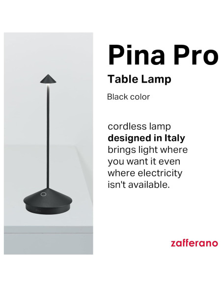 Lámpara de Mesa Pina Pro Zafferano Recargable IP54 29 cm Lámpara de Mesa Pina Pro Zafferano Recargable IP54 29 cm