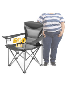 Silla de Camping Acolchada WildRoots AMZ-CH-XCA001BK 226.8 kg