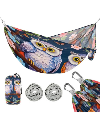 Hamaca de Camping SDMKA 150 kg, Portátil Individual con Correas