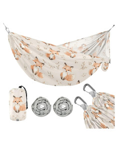 Hamaca de Camping Bolaz 137x290 cm Portátil 150 kg Crema