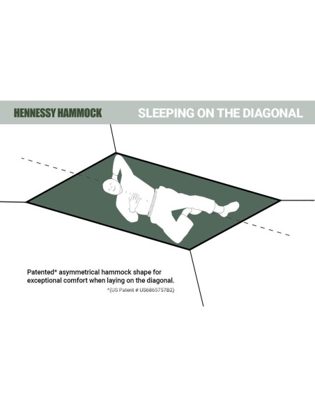 Hamaca Hennessy Safari Deluxe Zip XXL - Verde Bosque