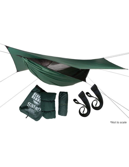 Hamaca Hennessy Safari Deluxe Zip XXL - Verde Bosque