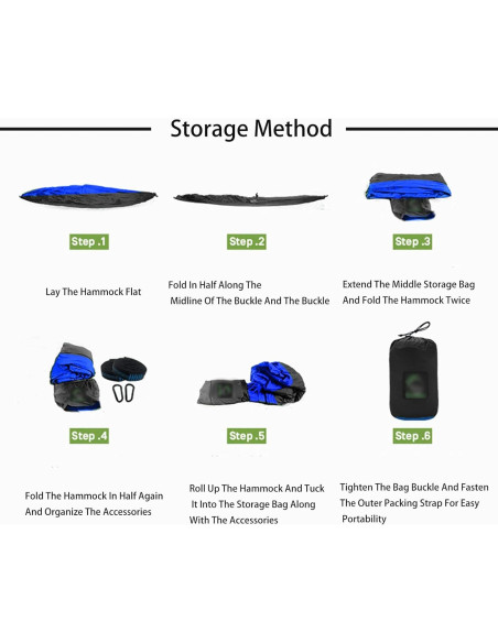 Hamaca de Camping FWHK Individual 260x140cm Negra