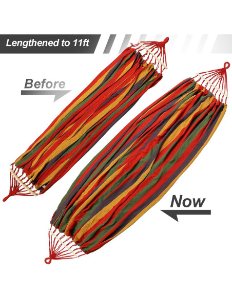 Hamaca Doble Brasileña Meelotop 340x160cm con Correas