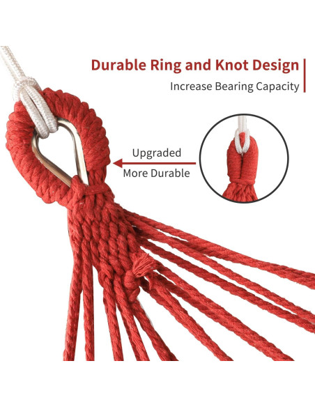 Hamaca Doble Brasileña Meelotop 340x160cm con Correas