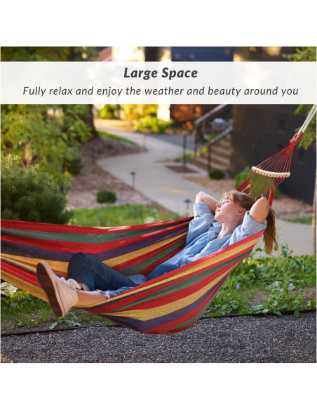 Hamaca Doble Brasileña Meelotop 340x160cm con Correas