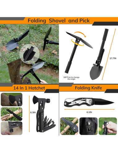 Kit de Primeros Auxilios de Supervivencia KNVBIN 250 Herramientas Camo