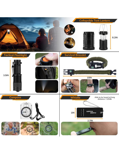 Kit de Primeros Auxilios de Supervivencia KNVBIN 250 Herramientas Camo