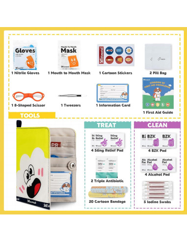 Kit de Primeros Auxilios Mini StBernard para Niños Amarillo
