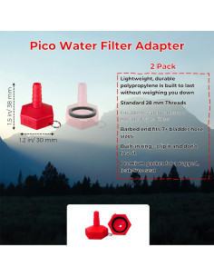 Adaptador Pico para bolsa de hidratación Sawyer | 2 unidades | Ultraligero y a prueba de fugas 2