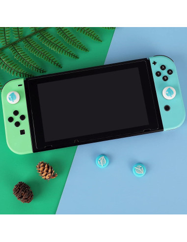 Tscope Cute Thumb Grip Caps para Nintendo Switch/Lite - Hoja Azul