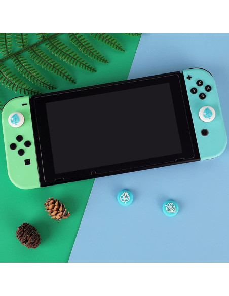 Tscope Cute Thumb Grip Caps para Nintendo Switch/Lite - Hoja Azul