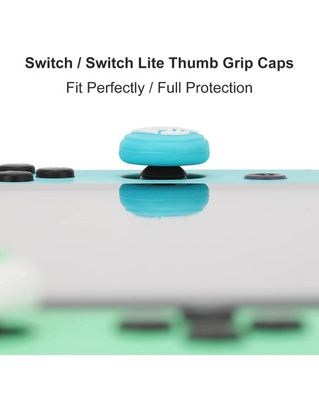 Tscope Cute Thumb Grip Caps para Nintendo Switch/Lite - Hoja Azul