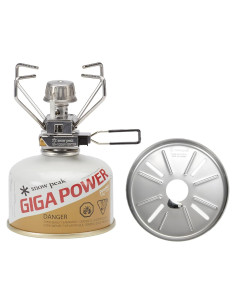 Estufa GigaPower Snow Peak + Pantalla Viento Camping