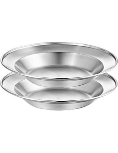 Juego de Platos de Acero Inoxidable Wealers para 2 Personas 2