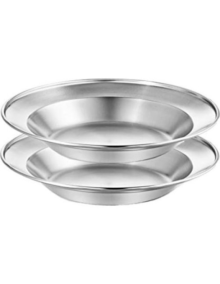 Juego de Platos de Acero Inoxidable Wealers para 2 Personas