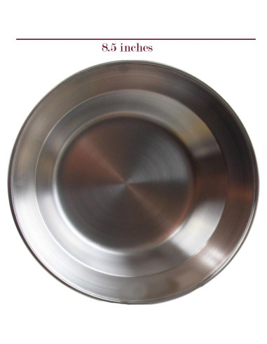 Juego de Platos de Acero Inoxidable Wealers para 2 Personas