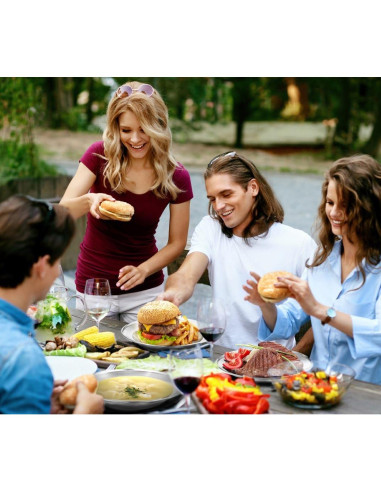 Juego de Platos de Acero Inoxidable Wealers para 2 Personas