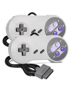 Paquete de 2 Controladores iNNEXT SNES con Cable 1.8m