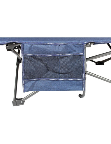 Cama Plegable con Almohadilla Zenithen 198x86 cm Azul Oscuro