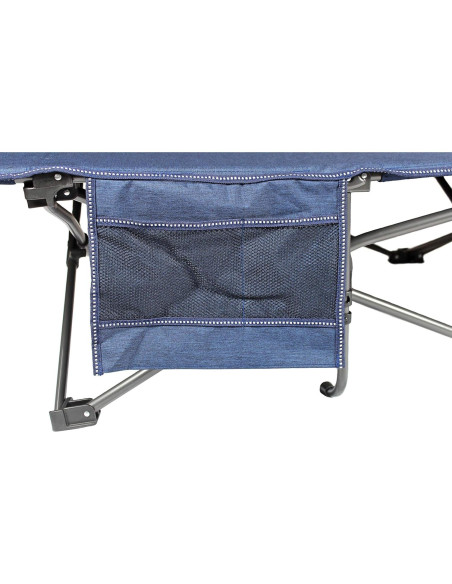 Cama Plegable con Almohadilla Zenithen 198x86 cm Azul Oscuro