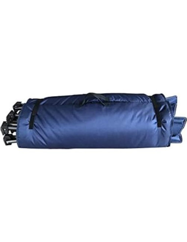 Cama Plegable con Almohadilla Zenithen 198x86 cm Azul Oscuro