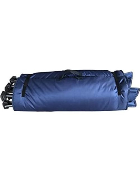 Cama Plegable con Almohadilla Zenithen 198x86 cm Azul Oscuro