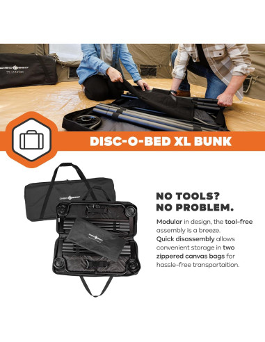 Cama Camping Literas Portátil Disc-O-Bed Negra 227 kg