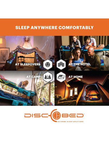 Cama Camping Literas Portátil Disc-O-Bed Negra 227 kg