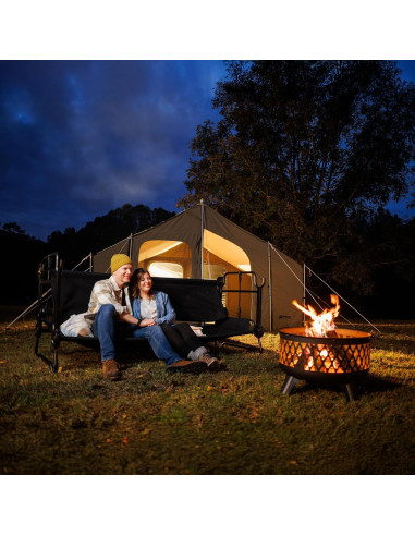 Cama Camping Literas Portátil Disc-O-Bed Negra 227 kg