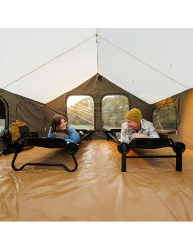 Cama Camping Literas Portátil Disc-O-Bed Negra 227 kg