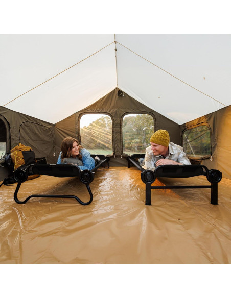 Cama Camping Literas Portátil Disc-O-Bed Negra 227 kg