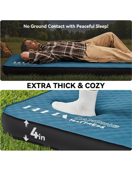 Colchón de Camping Autoinflable HEETA SP4166B 4" Aislado
