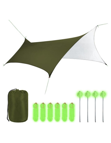 Toldo Hexagonal Impermeable Zenicham 3.66x3.05m UV UPF50+