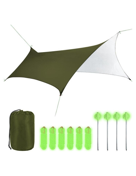 Toldo Hexagonal Impermeable Zenicham 3.66x3.05m UV UPF50+