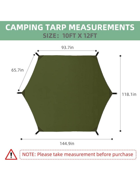 Toldo Hexagonal Impermeable Zenicham 3.66x3.05m UV UPF50+